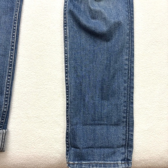 Hudson Med Wash Collin Mid-Rise Skinny Boyfriend Stretch Ankle Jeans (28) - Picture 7 of 14